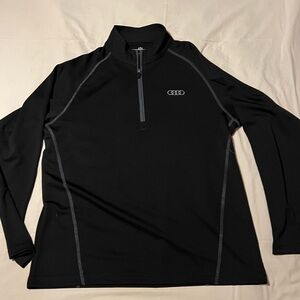 Audi Black Long Sleeve Pullover 1/4 zip